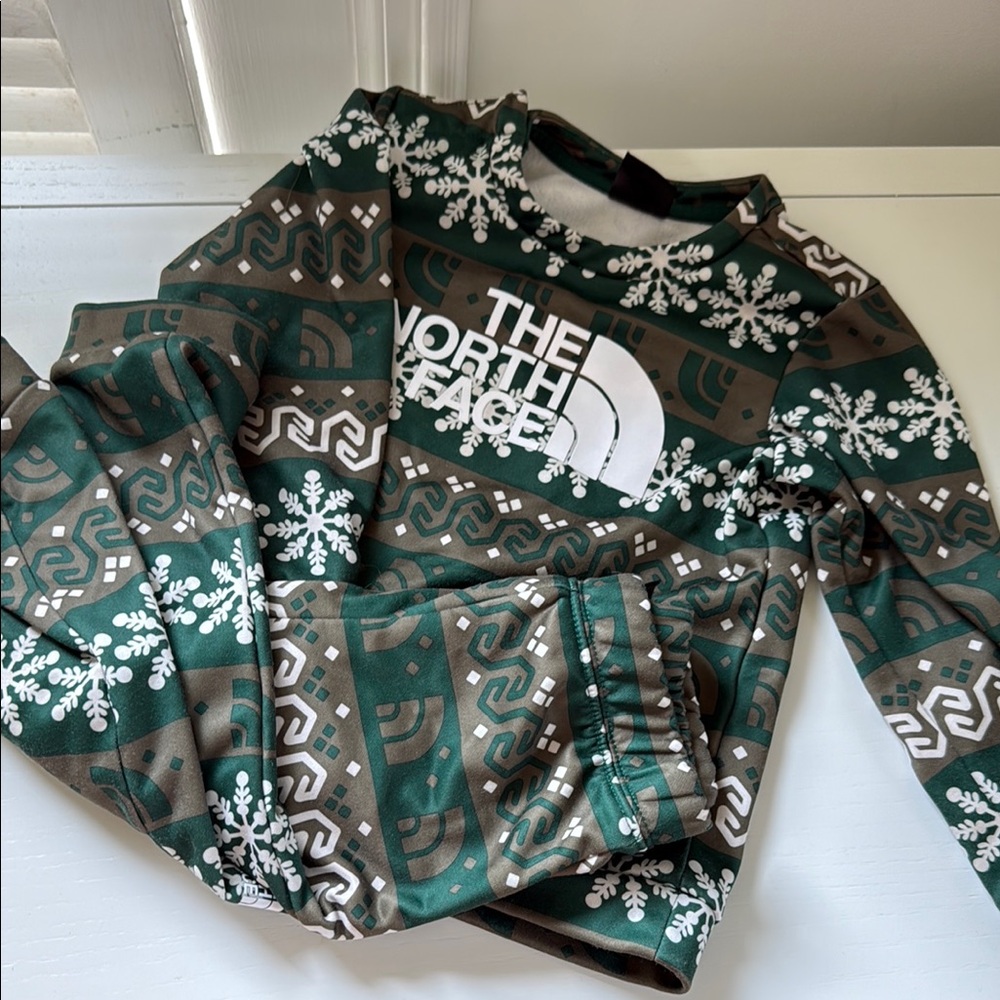 The North Face Green Snowflake Infant Top